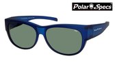 Polar Specs® Overzet Zonnebril PS5097 – Mat Navy Blue Satin  – Polarized Green – Medium – Unisex