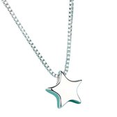 Ketting-zilver-ster-46 cm- Charme Bijoux