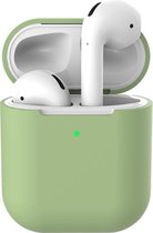 Beschermhoes voor Apple Airpods - Groen - Siliconen case geschikt voor Apple Airpods 1 & 2
