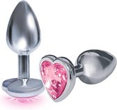 Bejeweled Heart Stainless Steel Plug - Pink - Butt Plugs & Anal Dildos - Kits