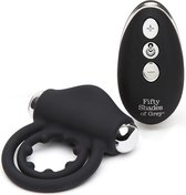 Relentless Vibrations Remote Control Love Ring - Black/Silver - Cock Rings -