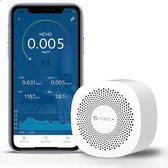 ForDig Luchtkwaliteitsmeter - HCHO / TVOC / CO2 Meter - Inclusief Temperatuur & Luchtvochtigheid Meting - App Bedienbaar via Bluetooth 4.0 op Android & iOS - Koolstofdioxide Luchtm