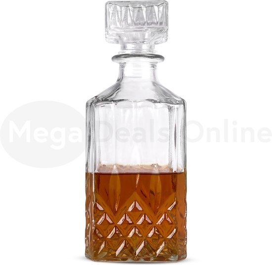 Whisiskey Carafe Whisky - Diamant - 900 ml - 4 Pierre à Whisky