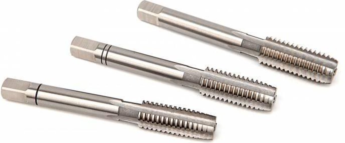 Set van schroefsnijdende taps en snijplaten Völkel Ø 10 mm 3 Stuks