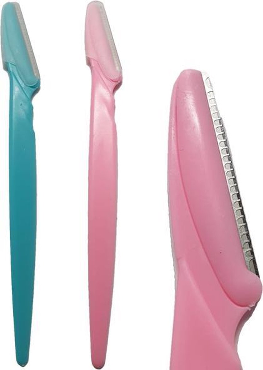 Scheermes Gezicht - Roze + Blauw - Scheermes Lippen - Scheermes Intieme Streek - Wenkbrauw Trimmer - Scheermes Wenkbrauw - Wenkbrauw Epileren - oDaani