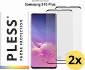 Samsung S10 Plus Screenprotector Glas - 2x - Pless®