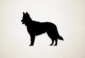 Silhouette hond - Bohemian Shepherd - Boheemse herder - L - 75x94cm - Zwart - wanddecoratie