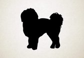 Silhouette hond - Havenese - M - 60x61cm - Zwart - wanddecoratie