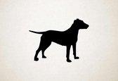 Silhouette hond - Old English Terrier - Oude Engelse Terriër - L - 75x102cm - Zwart - wanddecoratie
