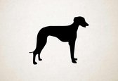 Silhouette hond - Rampur Greyhound - L - 75x94cm - Zwart - wanddecoratie