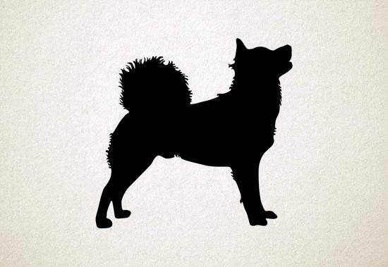 Silhouette hond - Kintamani - L - 75x78cm - Zwart - wanddecoratie