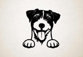 Wanddecoratie - Hond - Jack Russel 4 - L - 79x75cm - Zwart - muurdecoratie - Line Art