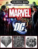 DC And Marvel Lines Spirals Hearts Coloring Book