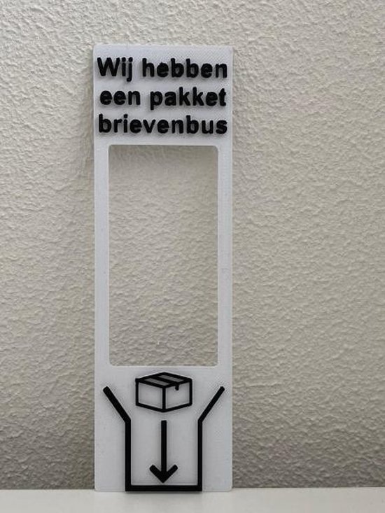 Amuseren sociaal Beide 3D Doorbell Art - Wij hebben een pakket brievenbus - Zwart op Wit -  Pakketbrievenbus -... | bol.com