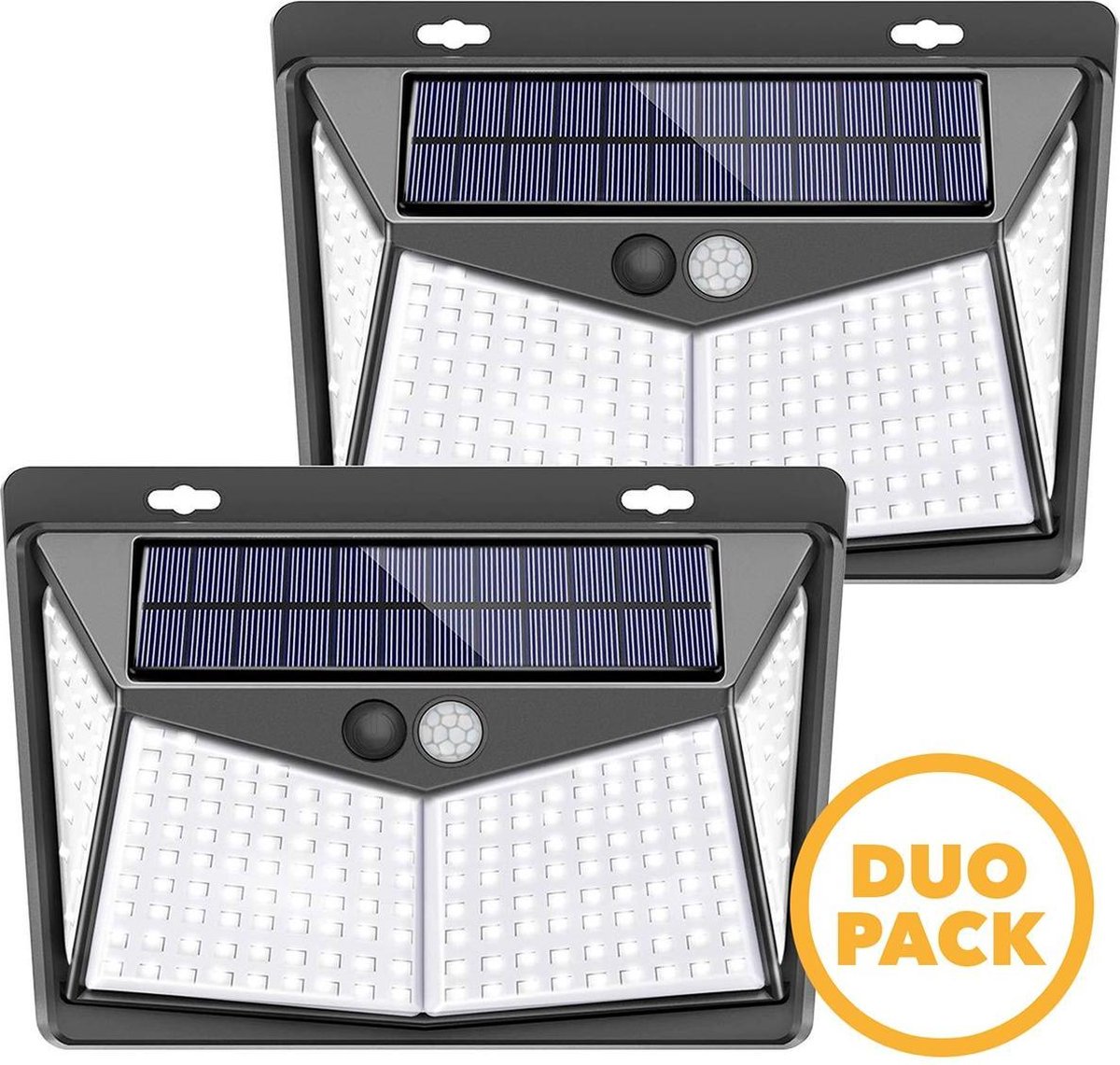 PrimePlus Solar Buitenlamp met Bewegingssensor - Op Zonne Energie - Buitenverlichting Met Sensor - Dag en Nacht -208 LEDS