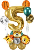 Dieren ballon - 5 jaar - Kinderfeestje - Vijf jaar - Verjaardagfeest - ballonnen pakket - Kinderfeestje pakket - Dieren ballonnen pakket - Jungle