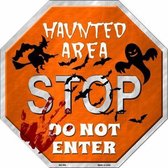 Wandbord - Haunted Area Stop Do Not Enter (excl uit de usa)