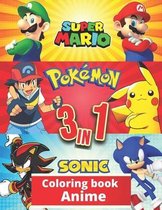 3 in 1 Anime Coloring Book