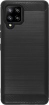 BMAX Carbon soft case hoesje geschikt voor Samsung Galaxy A42 / Soft cover / Telefoonhoesje / Beschermhoesje / Telefoonbescherming - Zwart