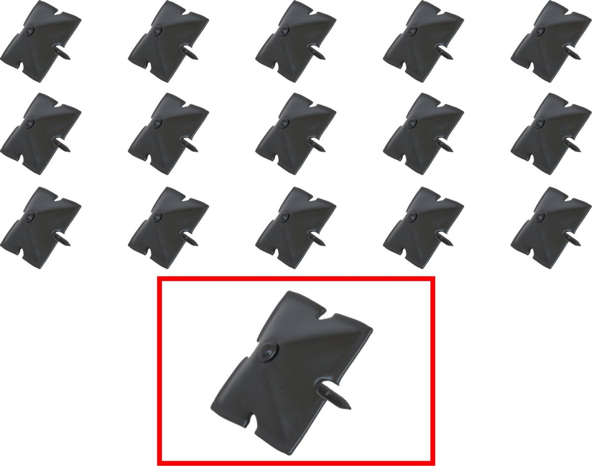 AMIG – Stalen Stoffeernagels Siernagels Meubelnagels Sierspijkers – 40 x 40 x 35mm - Pyramidevorm – Zwart – Rustiek Ornament – 16 stuks