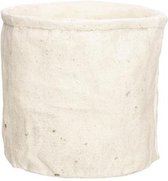 Bloempot voor Binnen en Buiten - Plantenbak - Plantenpot - Creme - 16,5x16xh15cm - Rond Cement