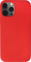 BMAX Siliconen hard case hoesje voor iPhone 12 Pro Max / Hard Cover / Beschermhoesje / Telefoonhoesje / Hard case / Telefoonbescherming - Rood
