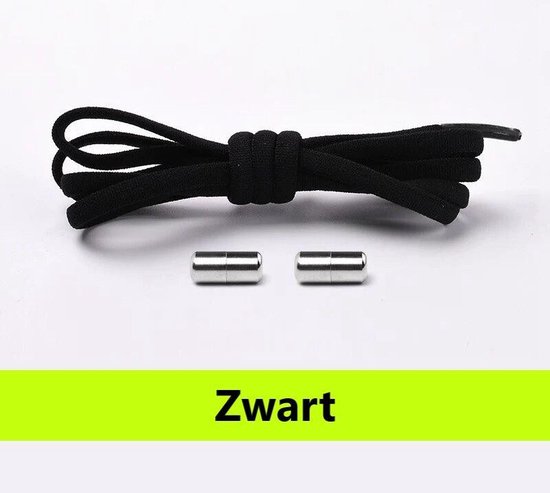Elastische veters - Zwart - Veters plat 0.5 cm - Veters - Sneakers -  Schoenen -... | bol.com