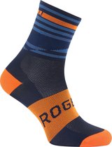 Rogelli Stripe Fietssokken - Heren - Blauw, Oranje - Maat 36/39