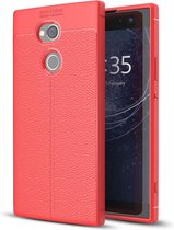 Voor Sony Xperia XA2 Ultra Litchi Texture Soft TPU beschermende achterkant van de behuizing (rood)