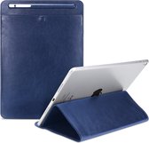 Universele hoes voor iPad 2/3/4 / iPad Air / Air 2 / Mini 1 / Mini 2 / Mini 3 / Mini 4 / Pro 9.7 / Pro 10.5, met etui en houder (blauw)