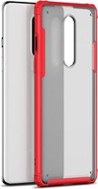 Voor OnePlus 8 Vierhoekige schokbestendige TPU + pc-beschermhoes (rood)