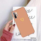 Voor Galaxy Note10 + Golden Love Heart Pattern Frosted TPU beschermhoes (koraaloranje)