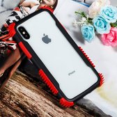 Blade Acrylic + TPU Schokbestendig beschermhoes voor iPhone XR (zwart rood)