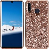 Glitter poeder schokbestendig TPU-hoesje voor Huawei P30 Lite / Nova 4e (rose goud)