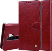 Voor Geschikt voor Xiaomi Redmi Note 8 Pro Business Style Oil Wax Texture Horizontal Flip Leather Case, met houder & kaartsleuven & portemonnee (rood)