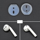 2 stuks oortelefoon siliconen oordopjes oorkussens voor Apple AirPods / EarPods (transparant)