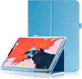 Litchi Texture horizontale flip lederen tas voor iPad Pro 11 inch 2018, met houder en slaap- / wekfunctie (hemelsblauw)