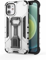 Peacock Style PC + TPU beschermhoes met flesopener voor iPhone 12 mini (zilver)