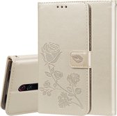 Rose reliÃ«f horizontale flip PU lederen tas met houder en kaartsleuven en portemonnee voor Geschikt voor Xiaomi Redmi K20 / K20 Pro (goud)