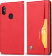 Kneed Huidtextuur Horizontaal Flip Leren Case voor Xiaomi Mi 8SE, met Fotolijst & Houder & Kaartsleuven & Portemonnee (Rood)