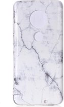 Voor Motorola Moto G7 gekleurde tekening patroon IMD vakmanschap Soft TPU beschermhoes (wit)