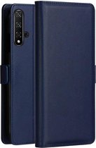 DZGOGO MILO-serie PC + PU horizontale flip lederen case voor Huawei Honor 20, met houder en kaartsleuf en portemonnee (blauw)