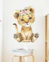 Muursticker Leeuwtje - Babykamer Stickers - Kinderkamer Accessoires