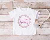 T-shirt Welcome Spring Wit Maat 74