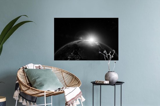 Stickers muraux - Terre - Planètes - Soleil - 60x40 cm - Film adhésif