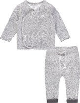 Noppies Unisex Set(2delig) Shirt en Broekje Wit Grijs - Maat 56