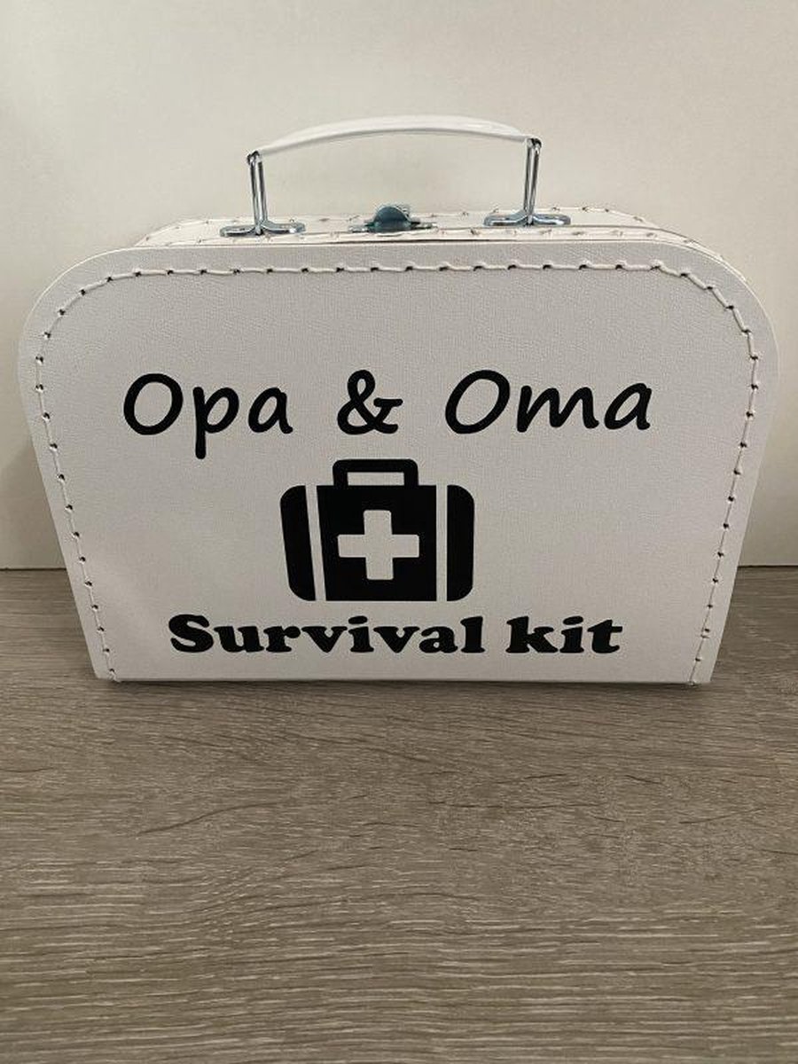 Goedkoopste Koffer Opa & Oma survivalkit wit leeg