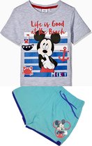 Disney Mickey Mouse set grijs/blauw maat 122/128