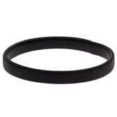 Armband - xxl- zwart-grote maten-23 cm-Metaal look-Charme Bijoux