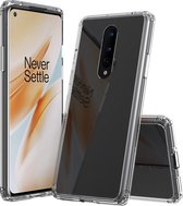 Voor OnePlus 8 schokbestendig, krasbestendig TPU + acryl beschermhoes (transparant)